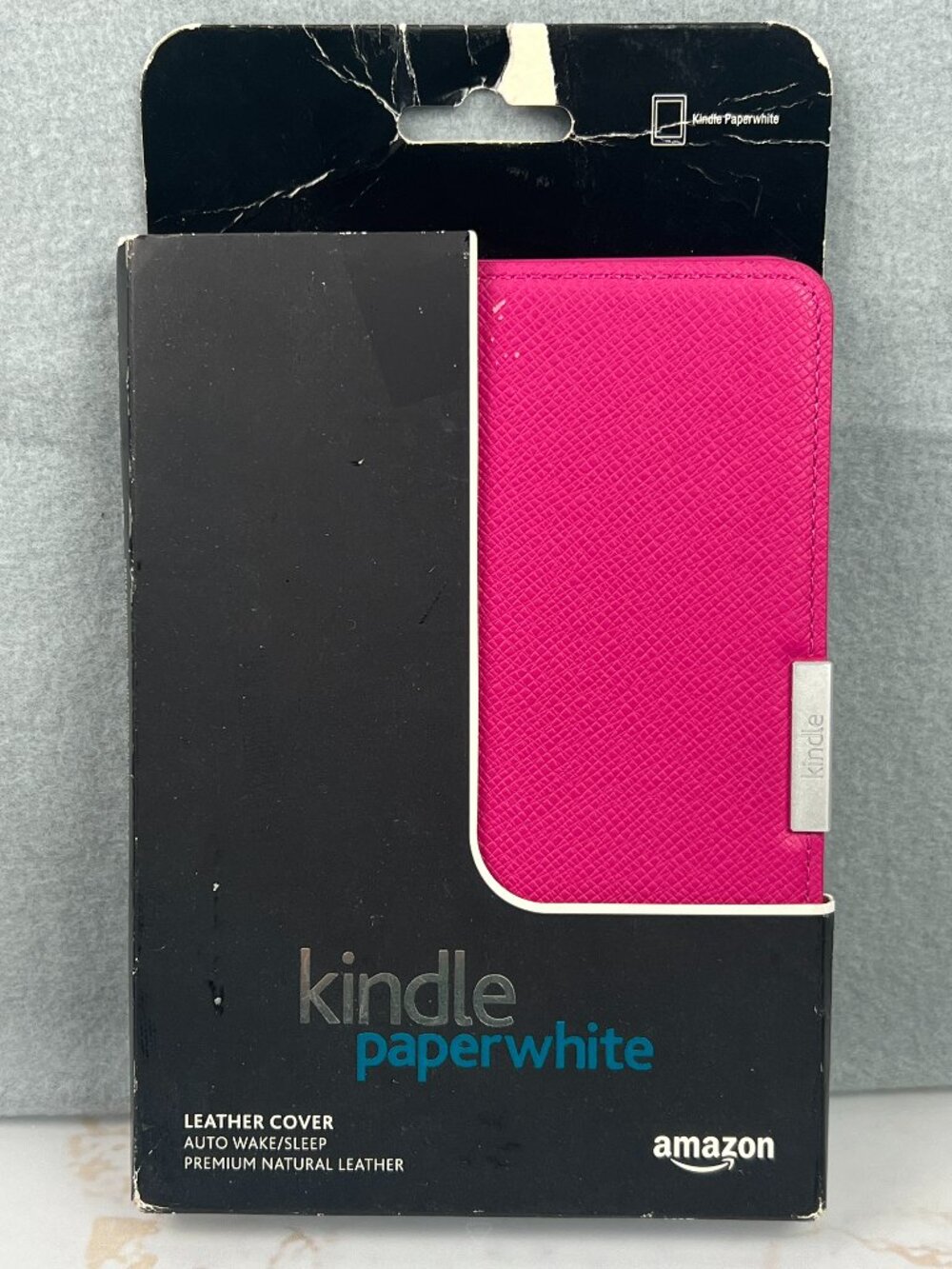 Amazon Kindle Paperwhite Hot Pink Leather Tablet Protective Case Like New